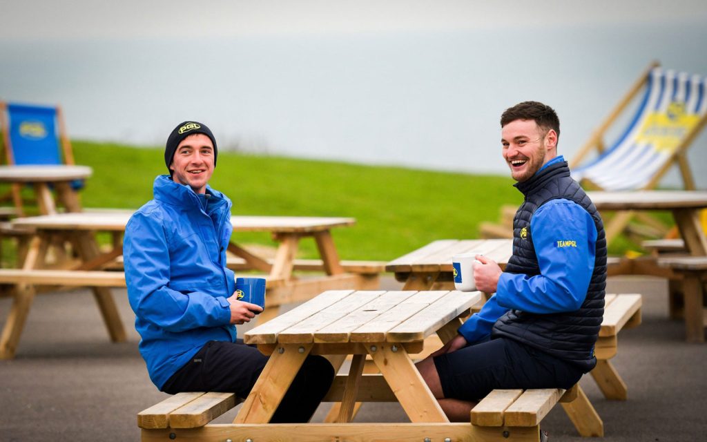 Two colleagues on a break