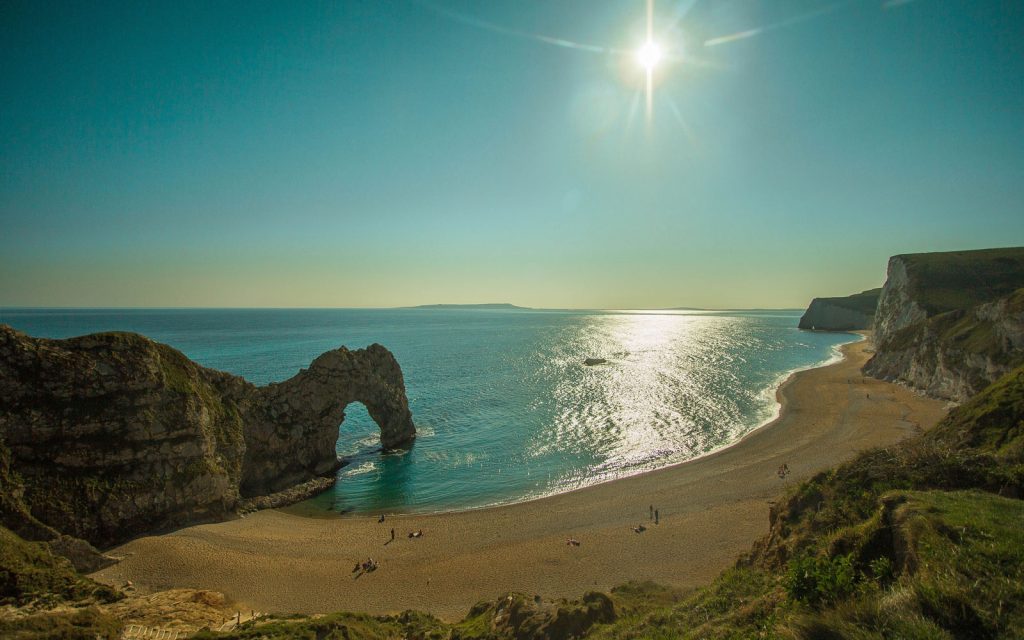 Aerial view of Durdle Door